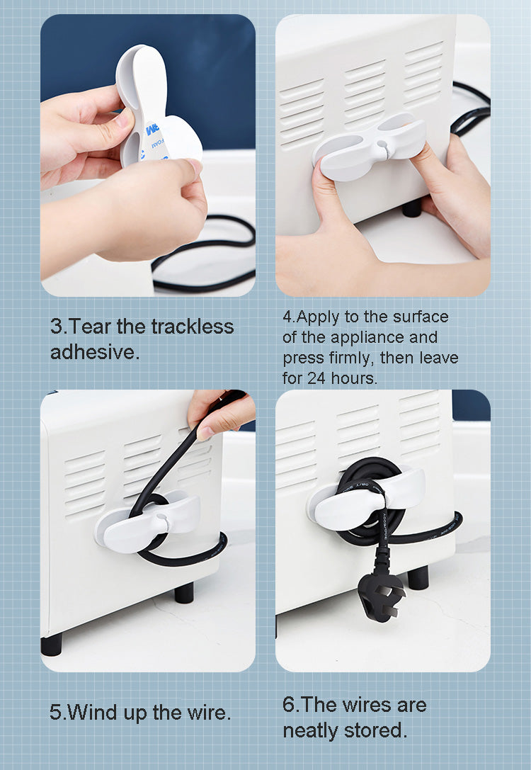Power Cable Organizer For Kitchen Appliances, Home and Office (Pack Of 10)