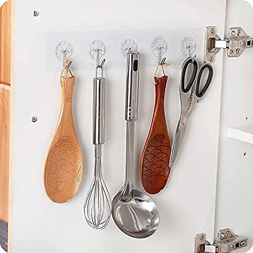 Self Adhesive Wall Hanging Hooks - No Drill, No Damage, Just Hang (30 Hook)
