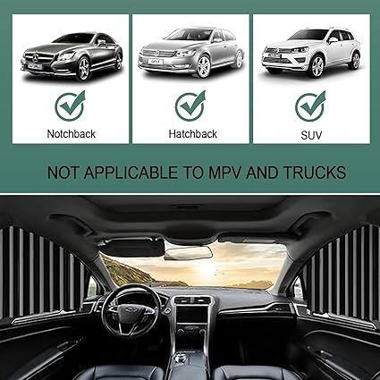 4 Pcs Universal Magnetic Car Window Curtains