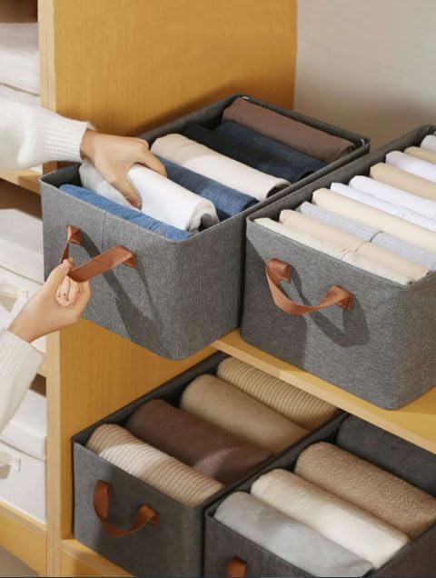 Stainless Steel Frame Foldable Cloth Storage Basket (Buy 2 Get 2 Free)