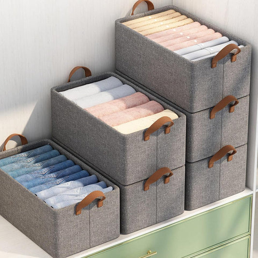 Stainless Steel Frame Foldable Cloth Storage Basket (Buy 2 Get 2 Free)