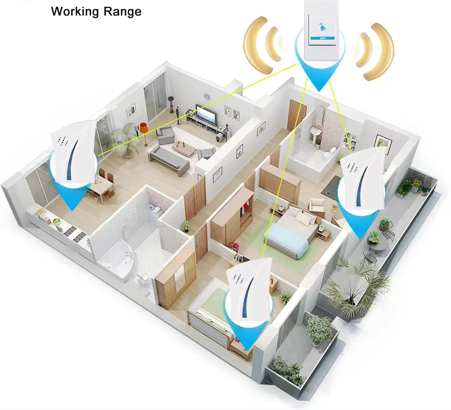 Wireless Doorbell (100+ Feet Range)