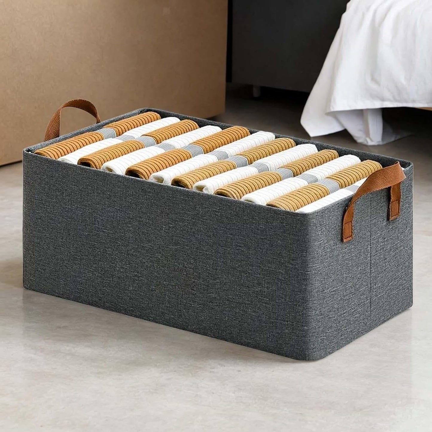Stainless Steel Frame Foldable Cloth Storage Basket (Buy 2 Get 2 Free)
