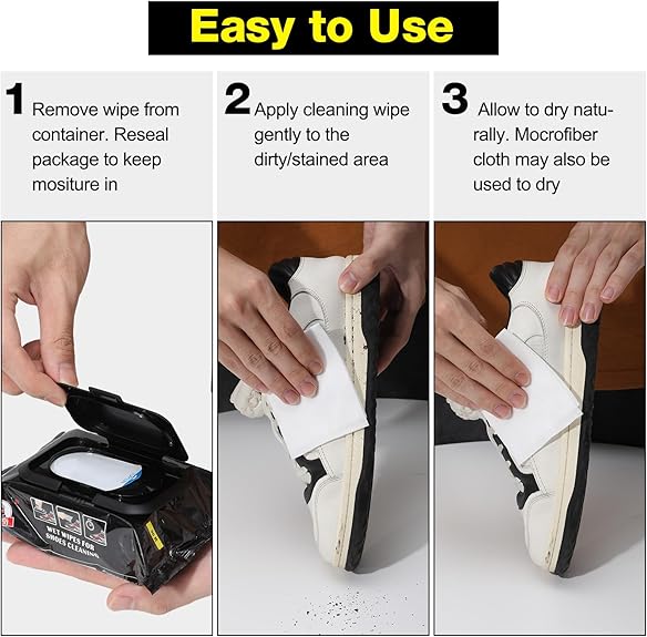 Instant Shoe Cleaning Wipes (2 Pcs) - 160 Wipes