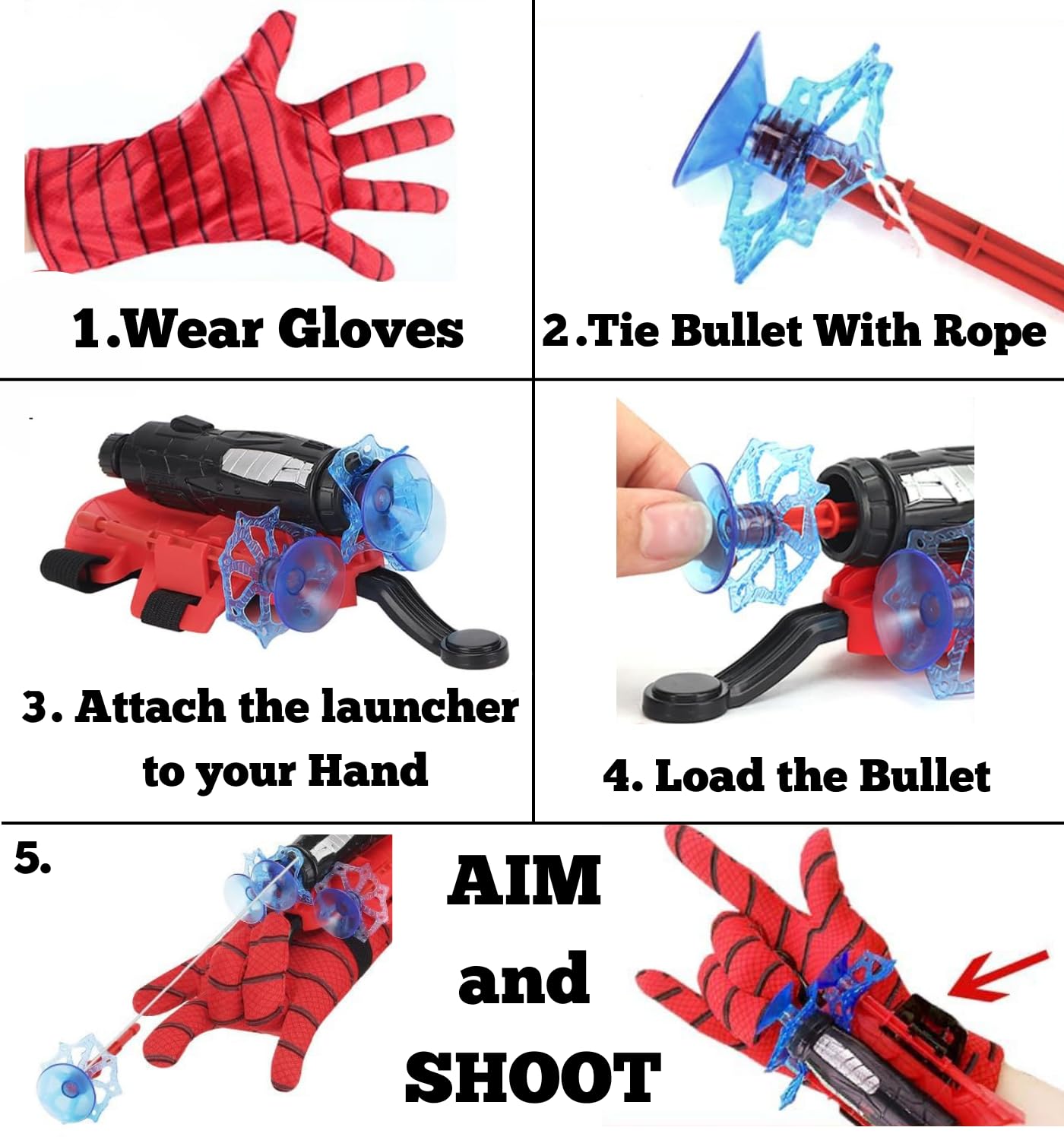 Spider Web Shooters Toy (Buy 1 Get 1 Free) - 2 Pcs