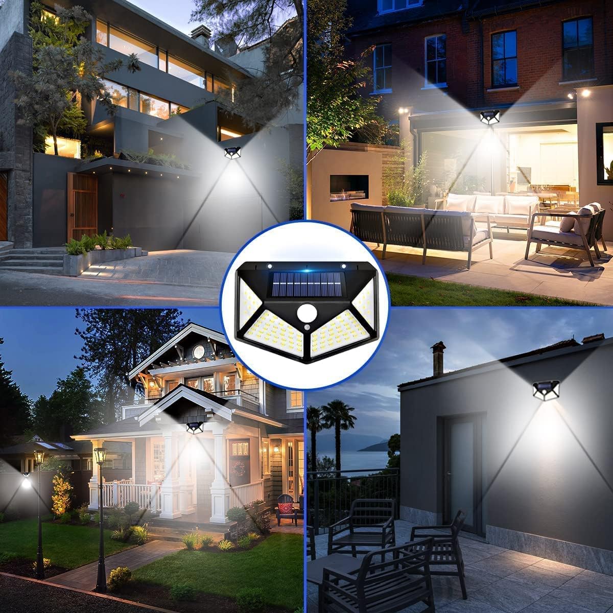WaterProof Solar Motion Sensor LED Light For Outdoor (Pack Of 2)
