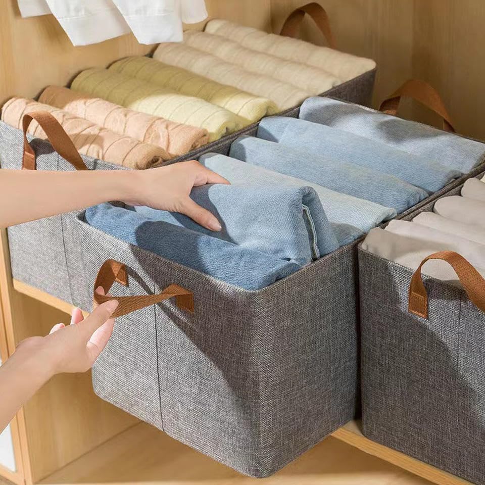Stainless Steel Frame Foldable Cloth Storage Basket (Buy 2 Get 2 Free)