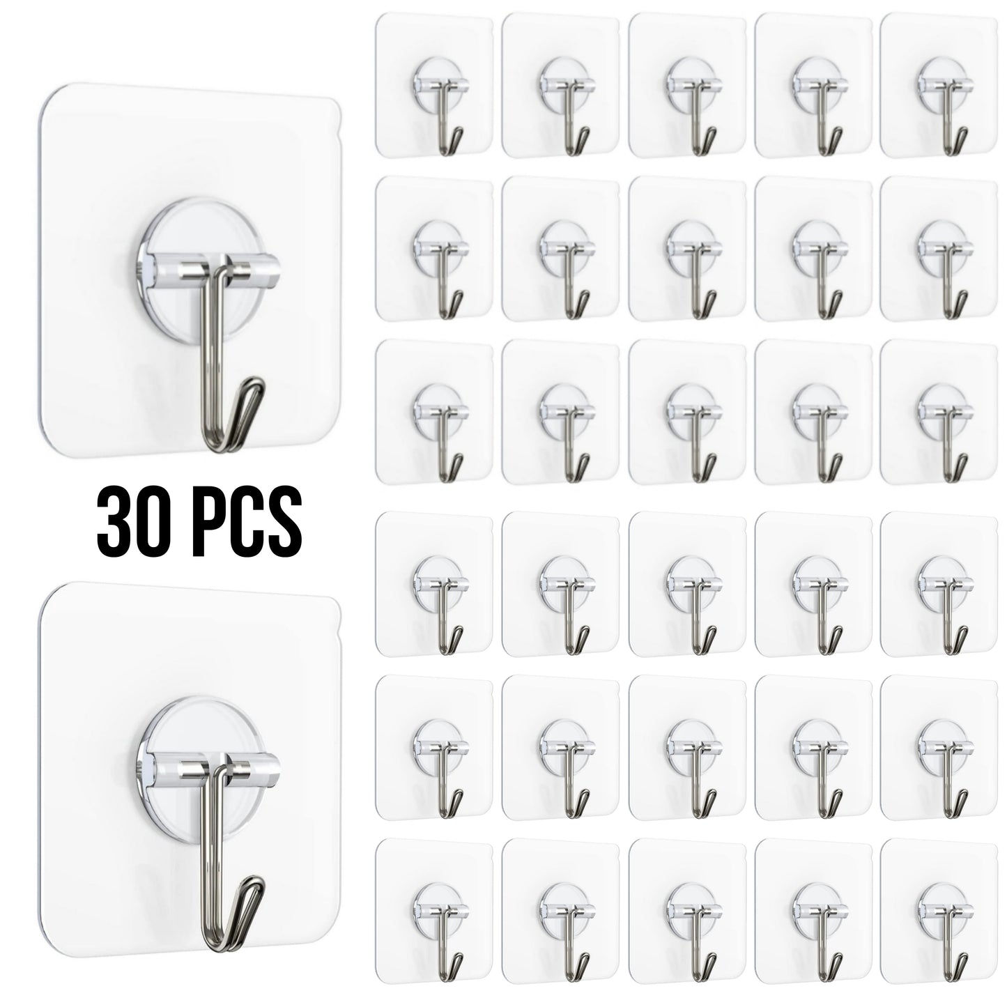 Self Adhesive Wall Hanging Hooks - No Drill, No Damage, Just Hang!