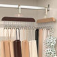 Multi Purpose Wooden Hangers With 8 Stainless Steel Hook (Pack of 2)