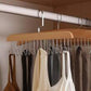 Multi Purpose Wooden Hangers With 8 Stainless Steel Hook (Pack of 2)