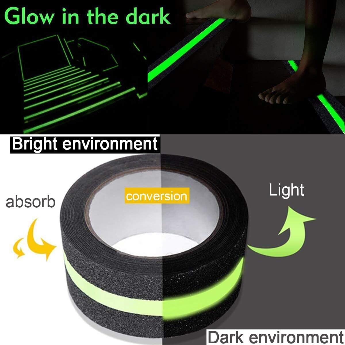 Anti Slip Stair Tape With (Night Light) - 5 Meter x 5 CM