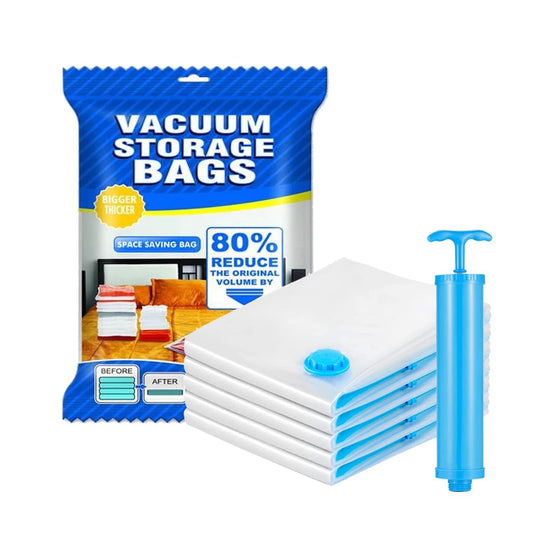 Space Saver Vacuum Storage Bag (Pack Of 5 Bag + 1 Pump)