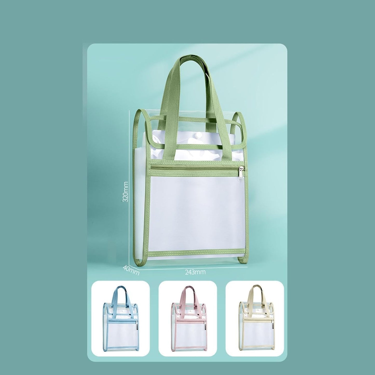 13 Compartments Vertical A4 Document Folder Organizer Bag With Label Sticker ( Buy 1 Get 1 Free )