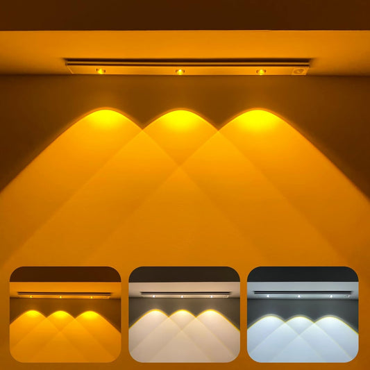 Wireless Rechargeable Motion Sensor LED Light - 3 Light Color (40 Cm)