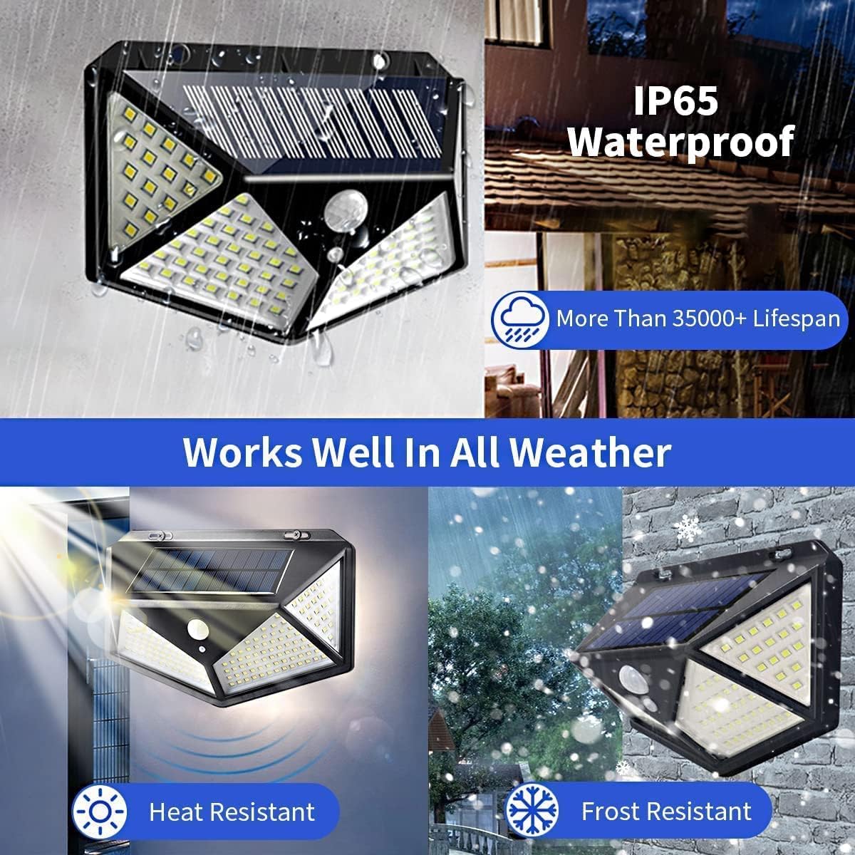 WaterProof Solar Motion Sensor LED Light For Outdoor (Pack Of 2)