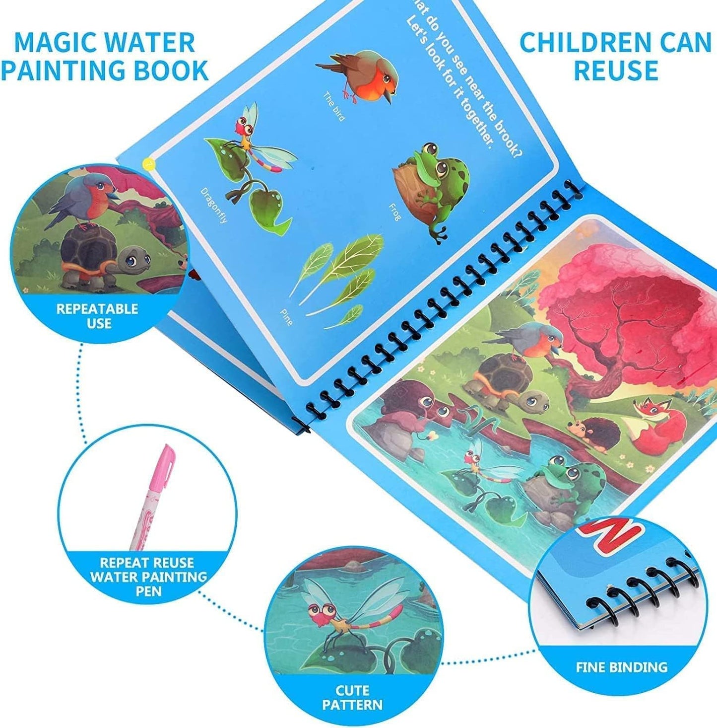 Water Coloring Drawing Books for Kids (Set Of 3/5)