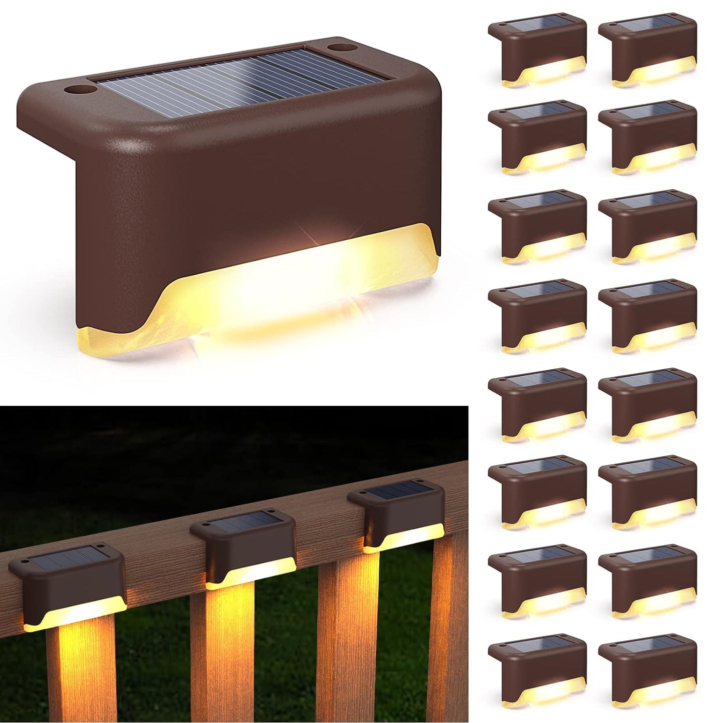 Solar LED Step Light Waterproof - Auto Light Up In The Dark