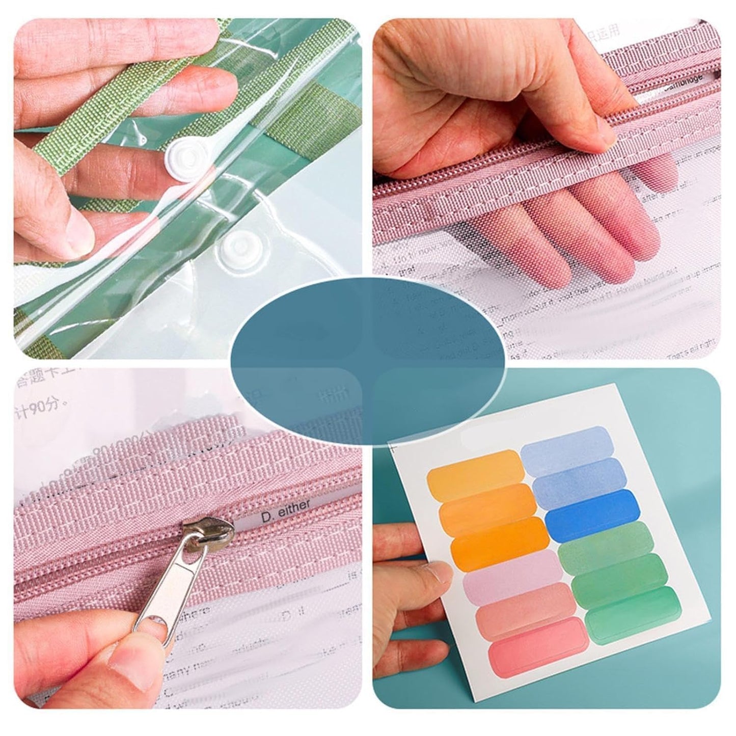 13 Compartments Vertical A4 Document Folder Organizer Bag With Label Sticker ( Buy 1 Get 1 Free )