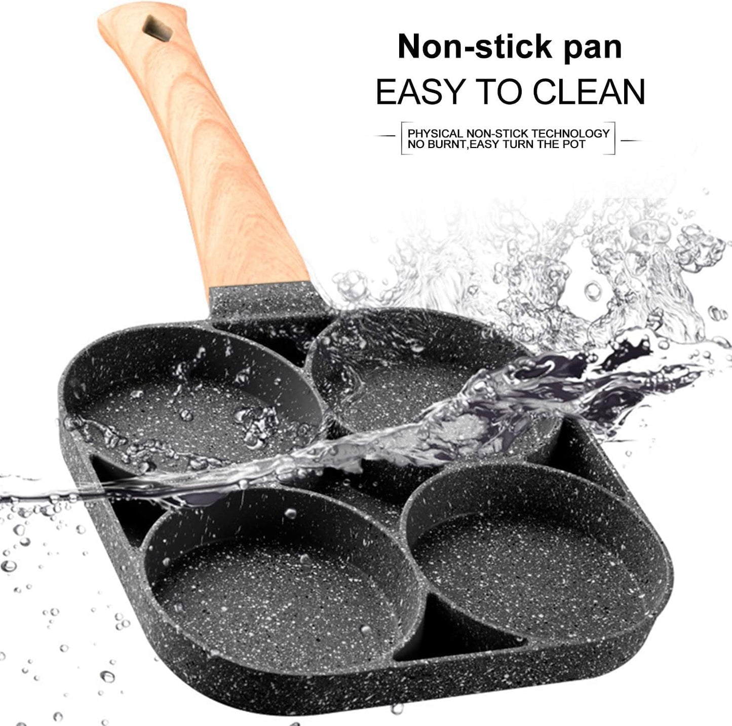 4 Slot Non-Stick Frying Pan For Egg & Pancake