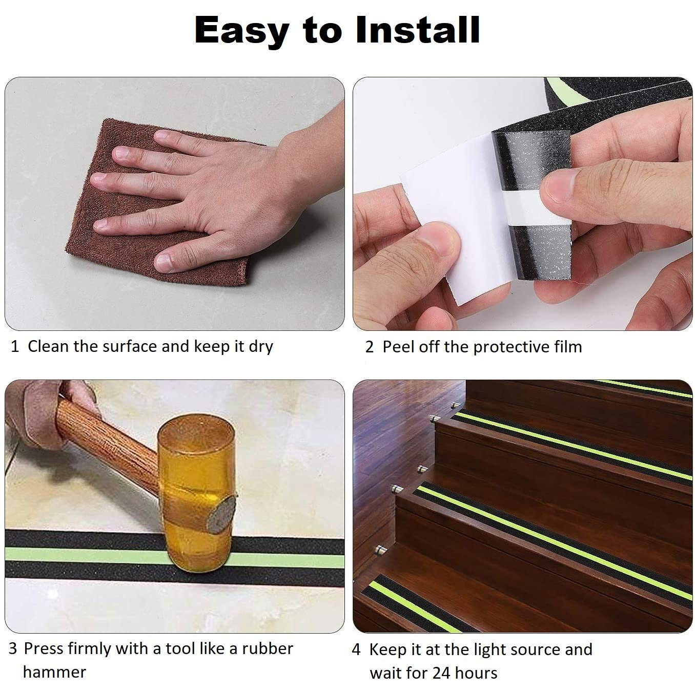 Anti Slip Stair Tape With (Night Light) - 5 Meter x 5 CM
