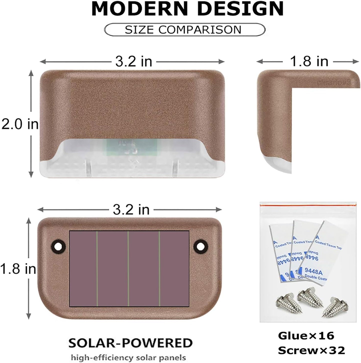 Solar LED Step Light Waterproof - Auto Light Up In The Dark