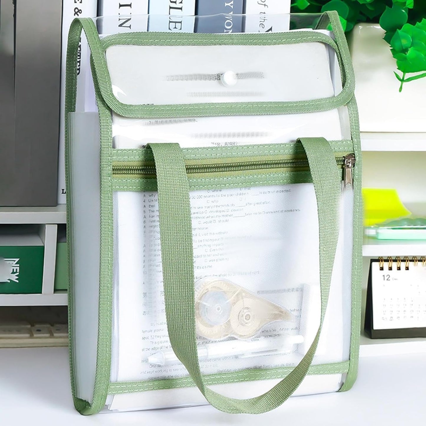 13 Compartments Vertical A4 Document Folder Organizer Bag With Label Sticker ( Buy 1 Get 1 Free )