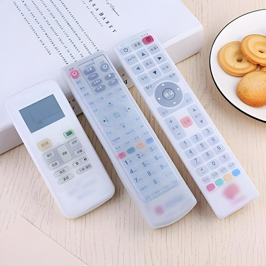 DustProof & WaterProof Transparent Silicone Remote Cover (3 Pcs)
