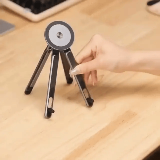 Aluminium Foldable & Adjustable Laptop Stand With Magnetic Phone Tablet Holder (New Design)