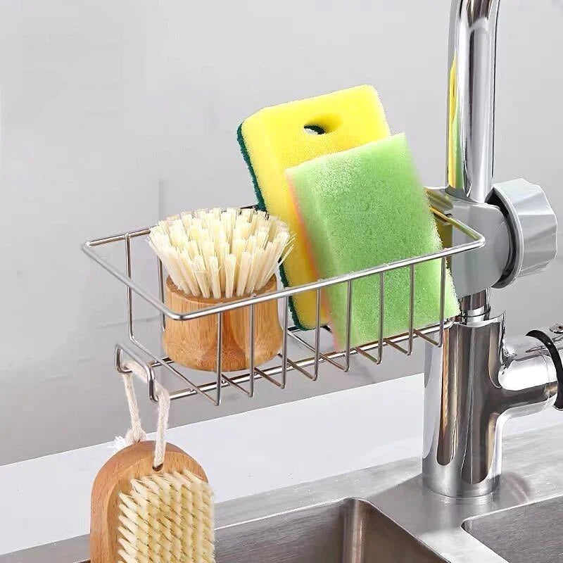 Sink Faucet Storage Rack (Stainless Steel) [Pack of 2]