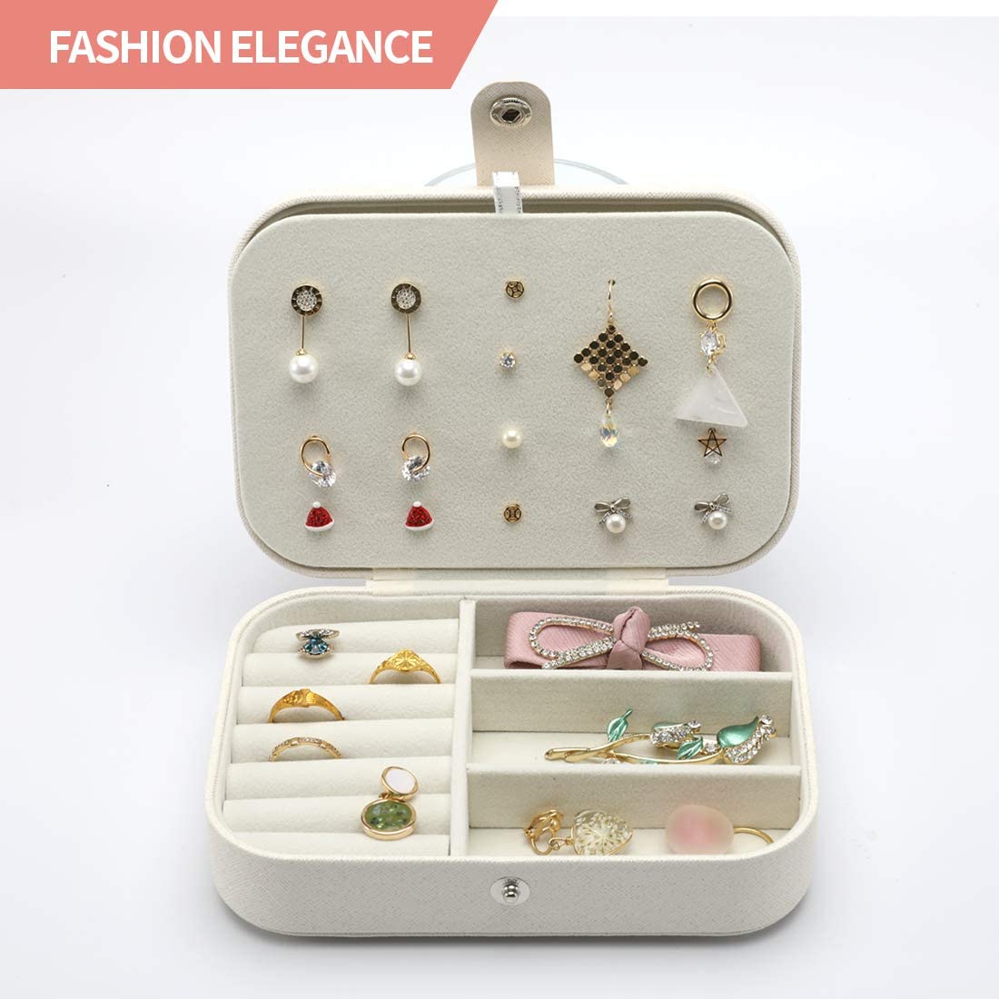 Jewellery Organizer Box (White/Pink)