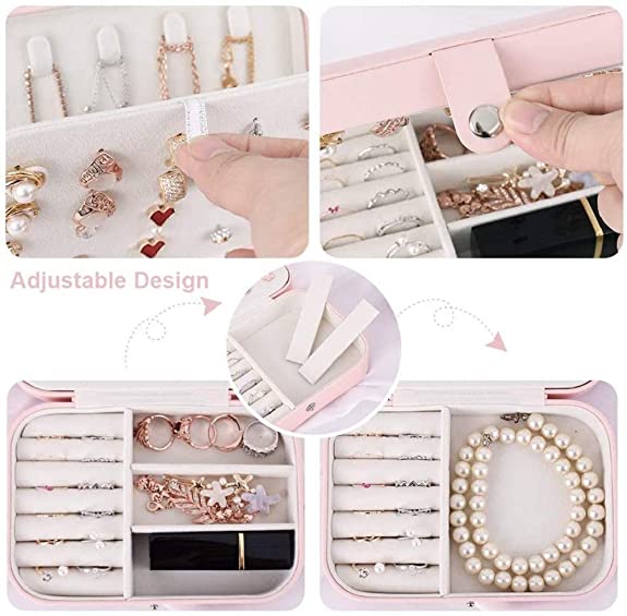 Jewellery Organizer Box (White/Pink)