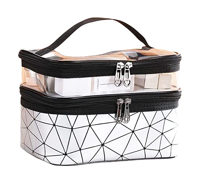 Double Layer Travel Cosmetic Cases Make up Organizer