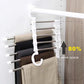 Multifunctional Layered Hangers Space Saving Non-Slip Clothes Organizer, Pants Rack for Trousers Scarf and Travel Storage [2 PACK]