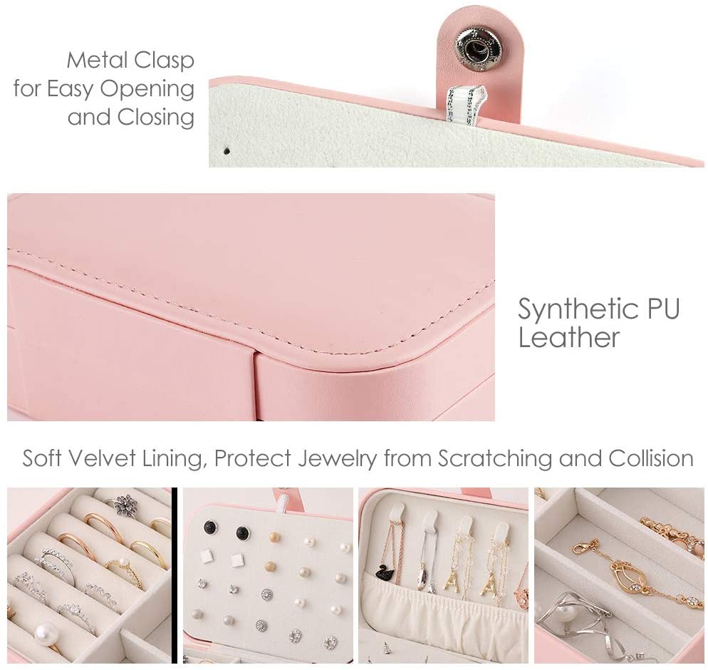 Jewellery Organizer Box (White/Pink)