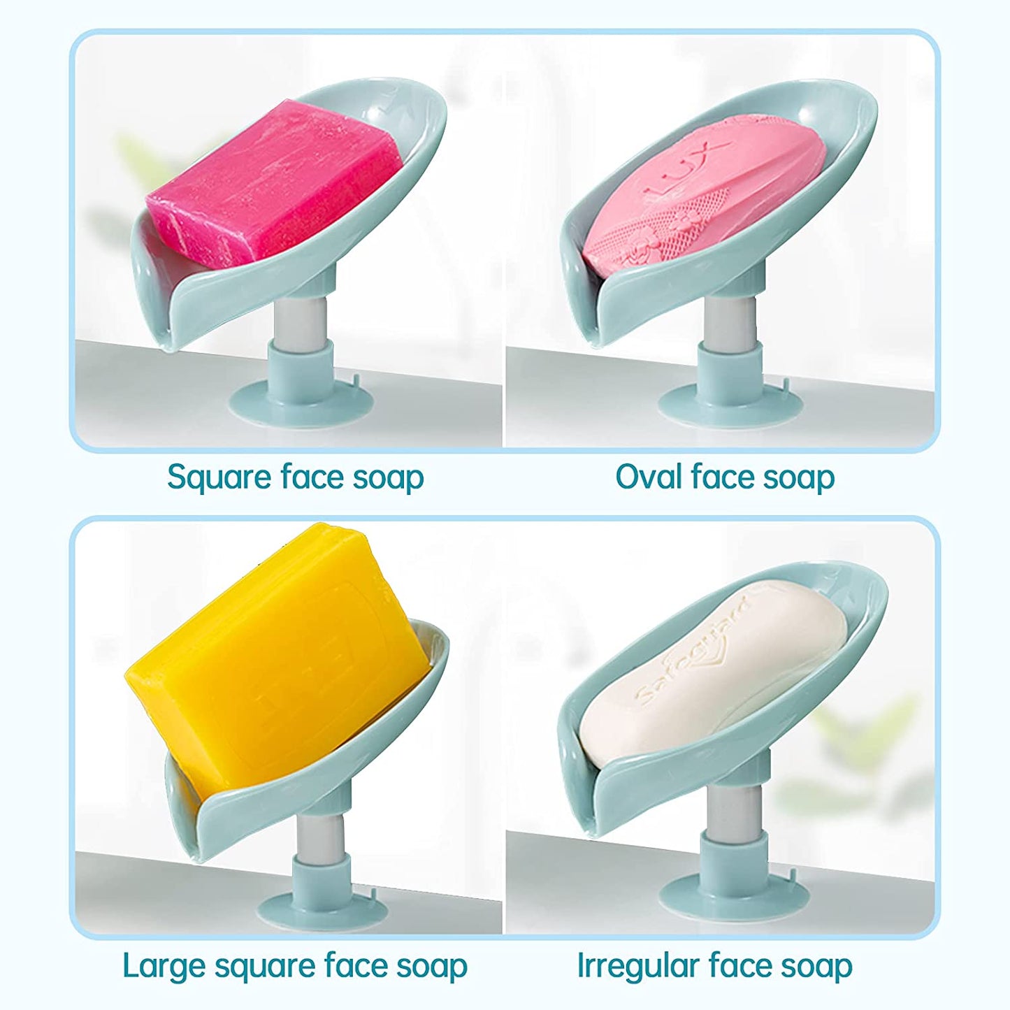 Self Draining Soap Holder for Shower, Bathroom, Kitchen, Wash basins, Bathtub (PACK OF 2)