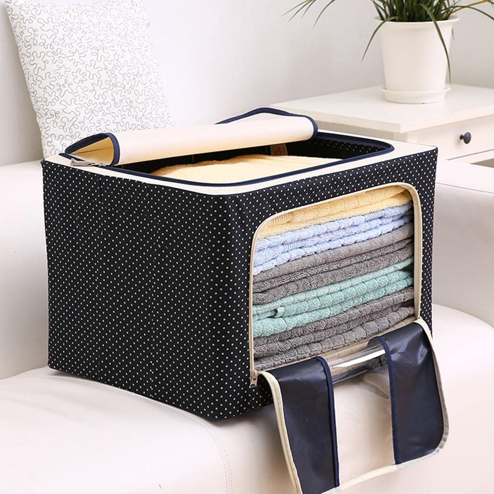 Cloth Storage Boxes For Sarres, Bed Sheets, Blanket Etc. (Stainless Steel Frame)