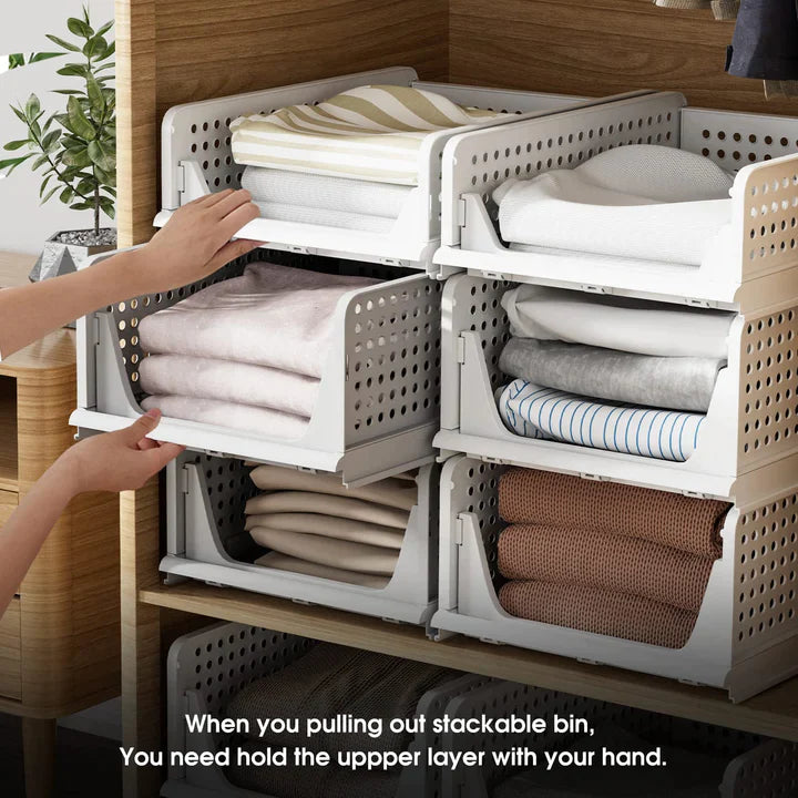 Foldable and Stackable Drawer Organizer