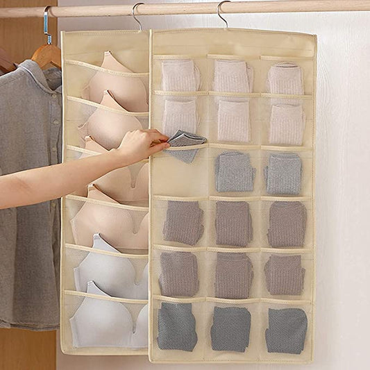 Closet Hanging Organizer with Mesh 30 Pockets