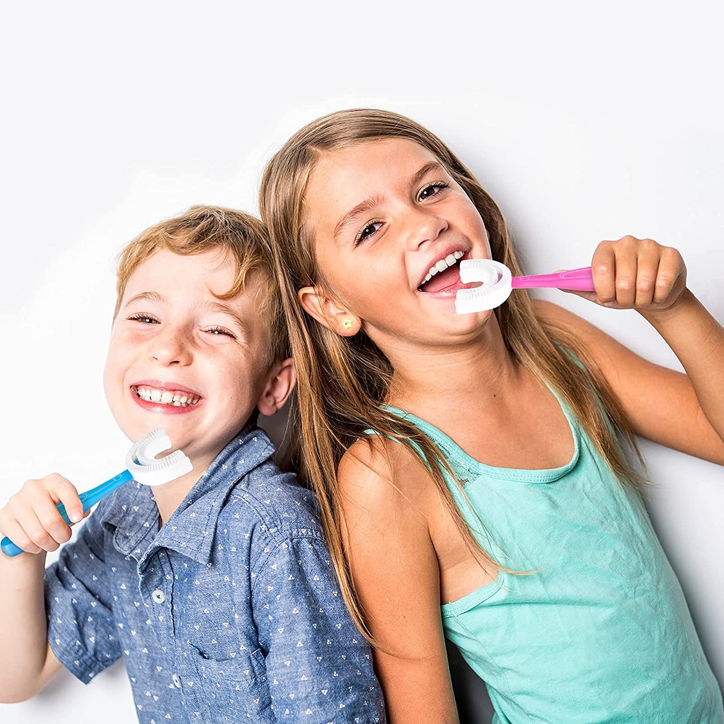 U Shape Soft Toothbrush For Kids (Pack Of 2)