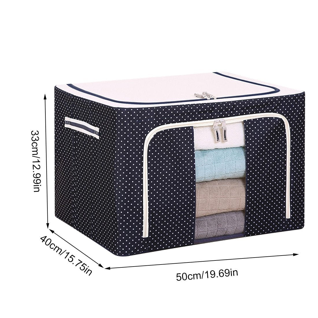 Cloth Storage Boxes For Sarres, Bed Sheets, Blanket Etc. (Stainless Steel Frame)