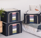 Cloth Storage Boxes For Sarres, Bed Sheets, Blanket Etc. (Stainless Steel Frame)