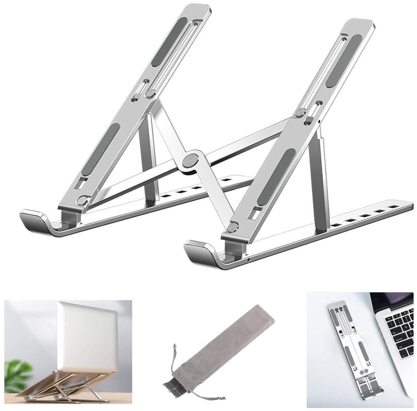 Adjustable & Portable Laptop Stand (Sturdy Aluminum Built)